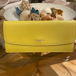 Coach Slim Yellow Wallet